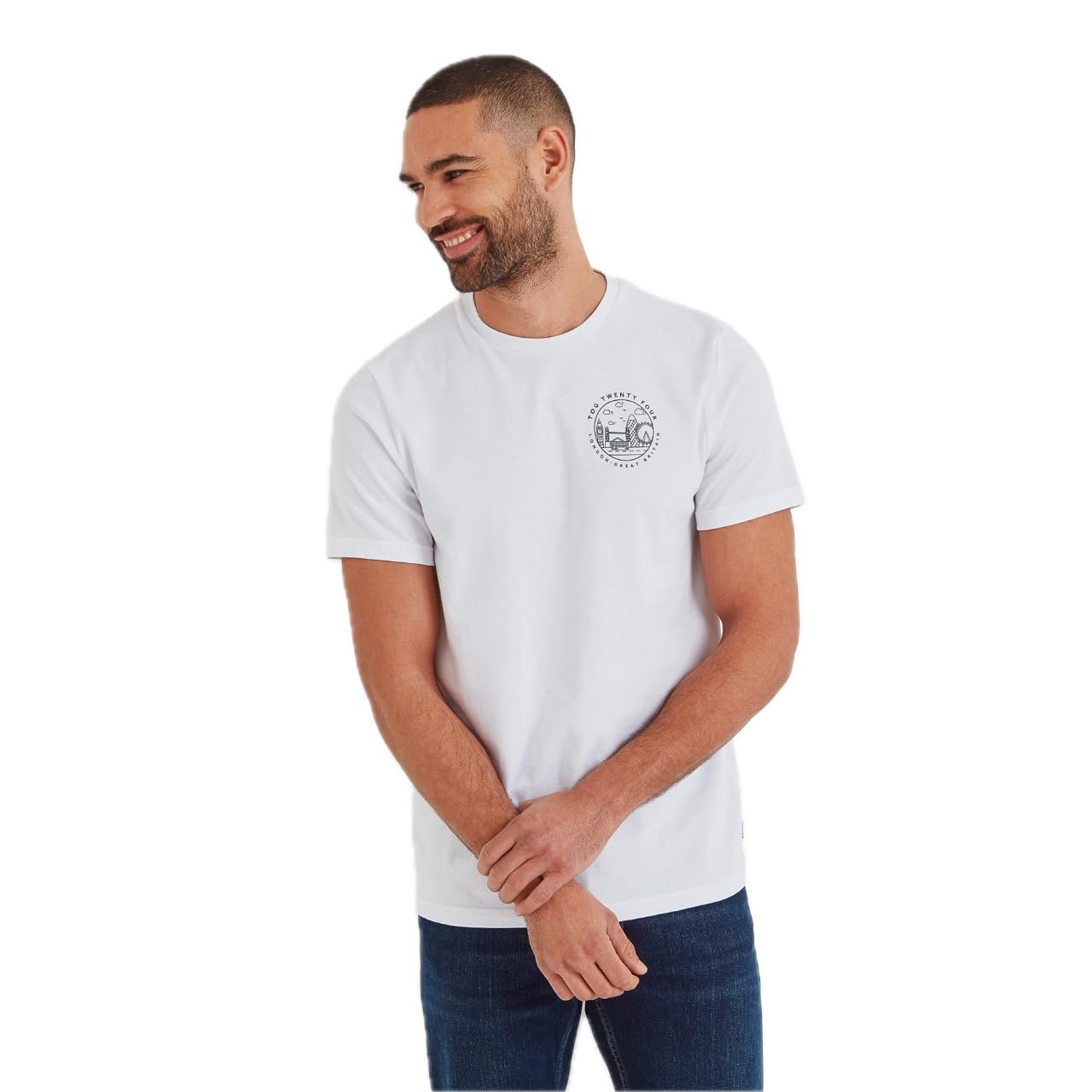 TOG24 Capital Men's T-Shirt. Crafted from 100% Sustainable Cotton Ensuring It's an Eco-Friendly Mens T-Shirt. Pair with Jeans, Chinos or Shorts for A Classic Casual Summer Look.