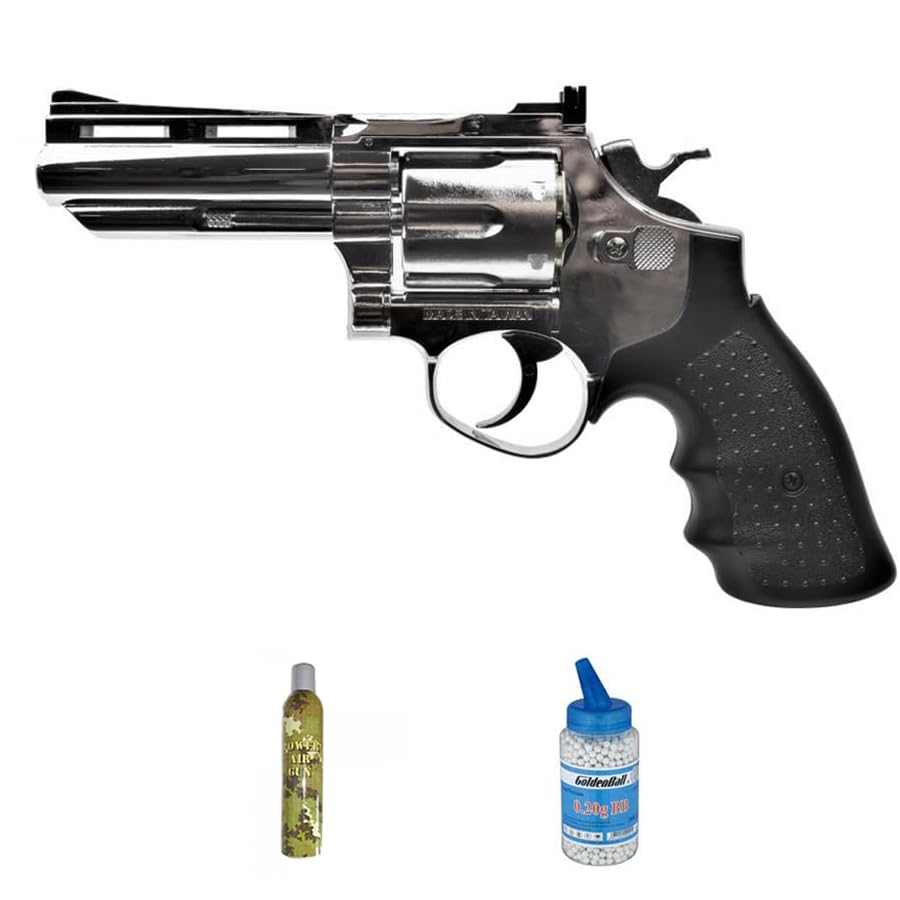 Revolver HFC 132S 4 » | Pack Pistolet Airsoft (Billes en PVC). Arme à Softair Green Gas Calibre 6...