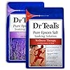Dr Teal's Epsom Salt Bath Combo Pack (6 lbs Total), Soothe & Sleep with Lavender, and Wellness Therapy with Rosemary and Mint