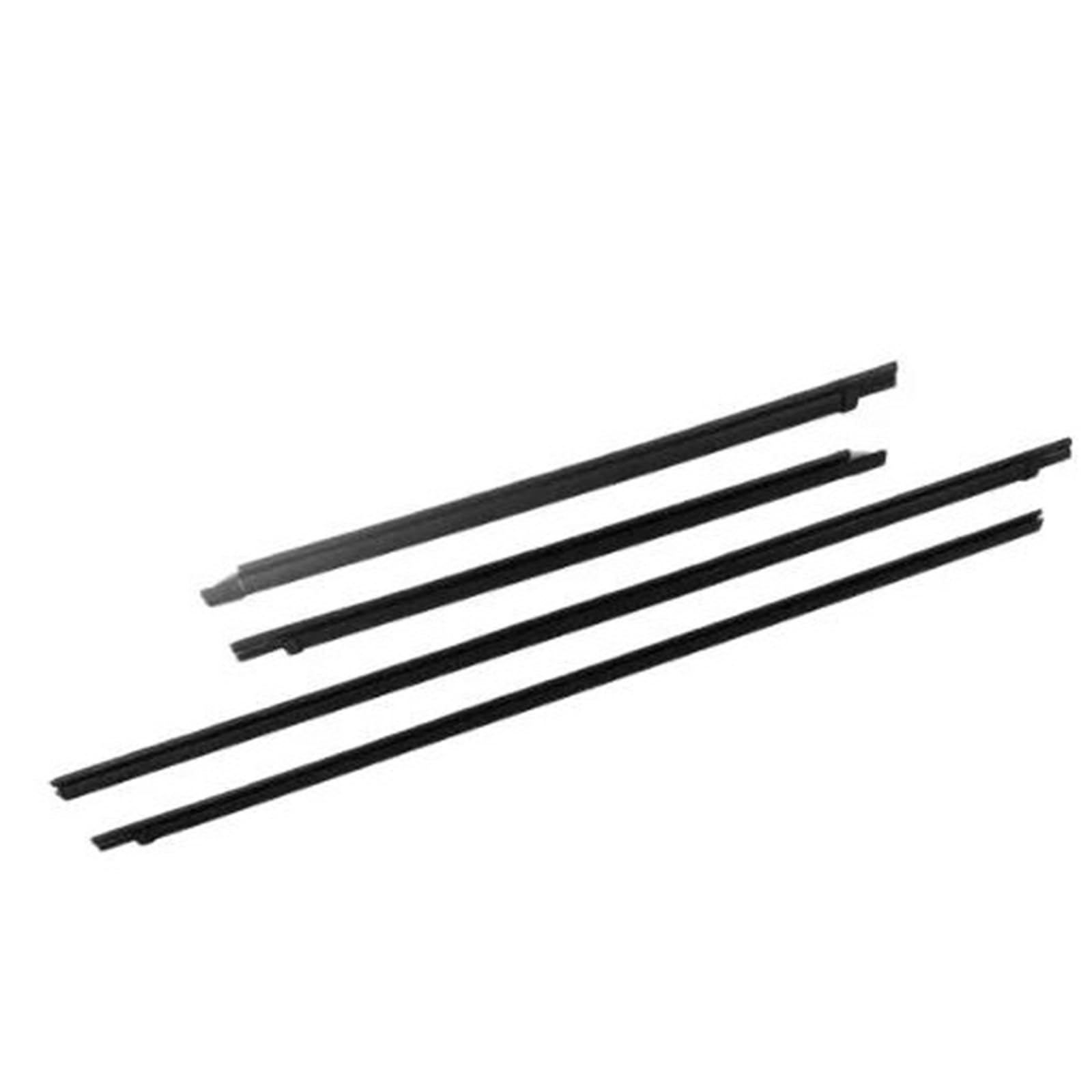 Car Window Seals for Nissan for Pathfinder for Terrano R50 1995-2004 80821-0W000 4 Piece Black Outer Door Window Weatherstrip Belt Rubber
