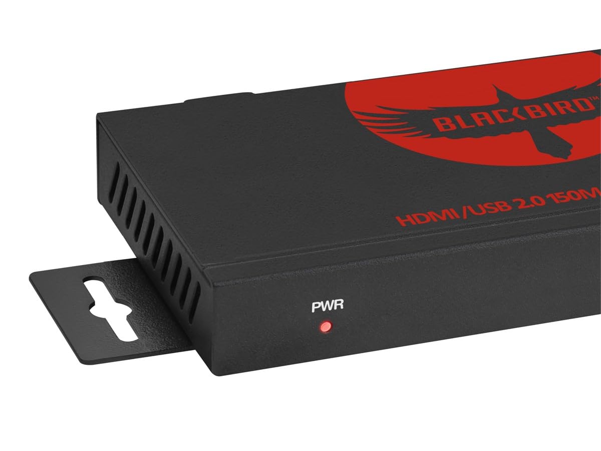 Monoprice Blackbird Pro-Series 18Gbps HDBaseT Extender (150m) and KVM with USB 2.0, 4K2K@60Hz YUV 4:4:4 Video Resolution, HDR, HDR10, HDR10+, Dolby Vision, HLG