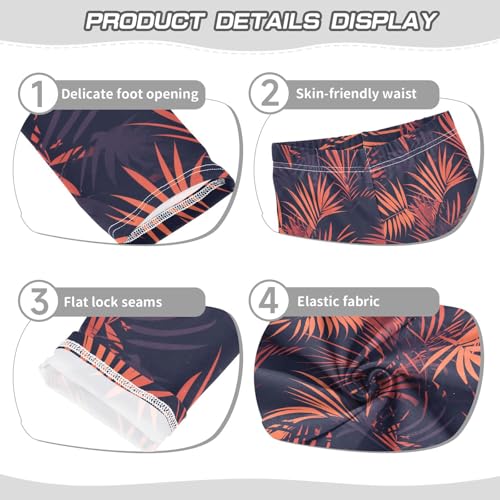 KLL Palm Tropical Pattern Exotic Toddler Girl Legging Soft High Waisted Lounge Pants Sports3