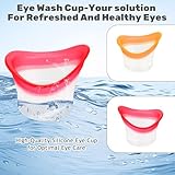2pcs Eye Wash Cup Silicone Eye Wash Bath Kit Eyes Cleaning Cup for Rinse Eyes Wash Cleaner Kit Portable eye Care Tool Transparent eye Cleaner for Quick Relief Tired eyes Dust Cleaning Makeup Irritants - Image 3