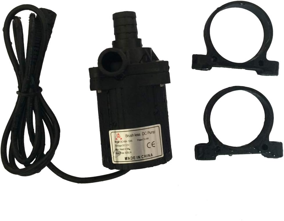 SHYSKY TECH 12V DC Micro Brushless Circulation Water Pump DC40A-1245 14W 4.5m 600LPH, Low Noise, Stable Work, for Fountain, Landscape, Circulation, Cooling, Sanitary Equipment