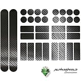 Passgenauer CAD zuschnitt Finest-Folia Carbon Schwarz Fahrrad Aufkleber Rahmen Schutz Folie MTB BMX Ketten Streben K098 2X K100