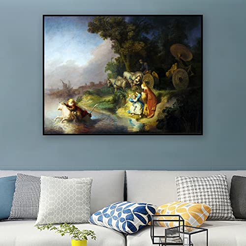 Zzpt Rembrandt Van Rijn Poster Print -The Abduction Of Europa Poster - Cool Canvas Wall Art Modern Artwork For Bedroom Office Decor Unframed (12X16In/30X40Cm) #TOP2