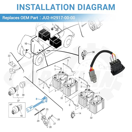 Image of Forward Reverse Switch Fit for Yamaha Golf Carts, #JU2-H2917-00-00 JR1-H2917-10 JR1-H2917-20