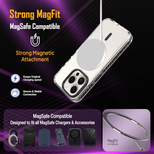 Image of Zapcase Crystal Clear Back case for iPhone 15 Pro | PC Back | TPU Bumper with Inner Rubber Grip | Metal Camera Guard Bezel | Metal Buttons | Scratch Resistant Cover | 2 Layer Edge Protection | Black