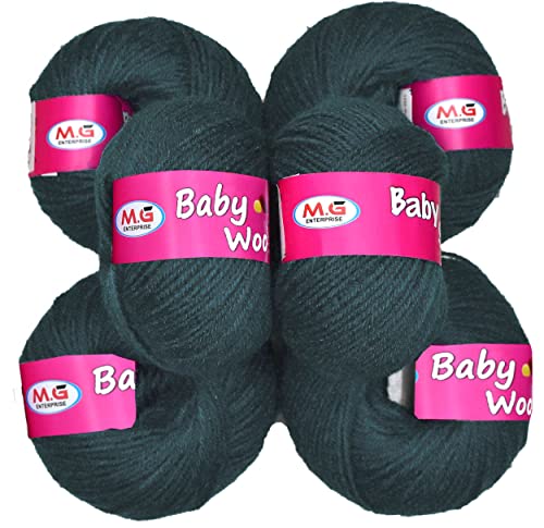 Image of M.G ENTERPRISE 100% Acrylic Wool Deep Grey 16 Pc Baby Wool 4 ply -JB Art-ABJH