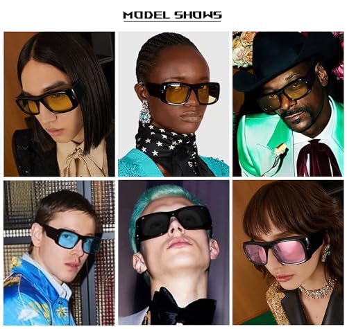 Heptagram Sunglasses for Women Men Fashion Trendy Retro Sun Glasses 90’s Y2K Vintage Oversized Square Style Shades2