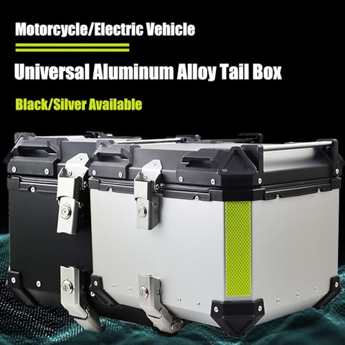Baúl de moto de aluminio 36L impermeable maleta superior trasera para casco 3