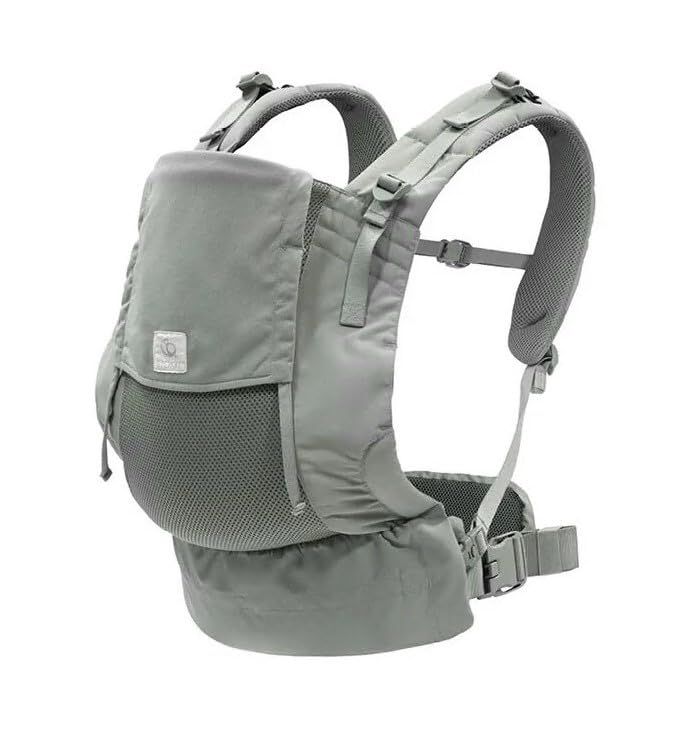 Stokke Limas Mesh, Glacier Green - Breathable Baby Carrier with High-Performance Fabrics - Safe for Babies from 1 Month/8.8-33 lbs - Includes Detachable Pouch for Essentials