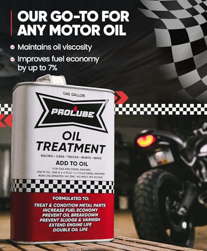 Image of Prolube Oil Treatment - Engine Oil Additive for Gas & Diesel Engines - Reduces Wear, Noise, Vibration - Boosts Fuel Economy & Horsepower - Works on Transmissions & Differentials (1Gallon)