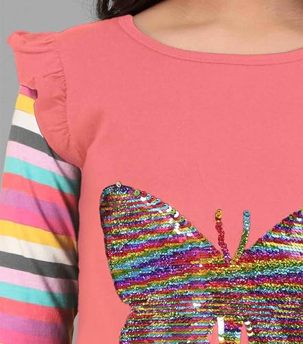 Image of KYDA KIDS 100% Cotton Long t-Shirt for Girls - Full Sleeve Tops