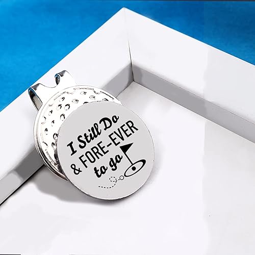 Miniatura 5 de Divertidos regalos de golf para hombres, golfistas él, I Still Do Golf Ball Marker con clip magnético para sombrero de acero inoxidable, regalo de
