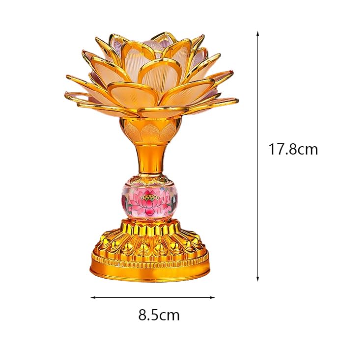 Amazon｜RAYWILL 蓮花 仏花 蓮の花 仏具 ロータス 蓮 造花 LED 7色変化