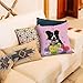 GABSHAIM Australian Shepherd Dog Pink Hearts Pillow Cover Valentines Day Anniversary Wedding Cushion Case Pillowcase 18X18 Inch Canvas Double Side Style 4