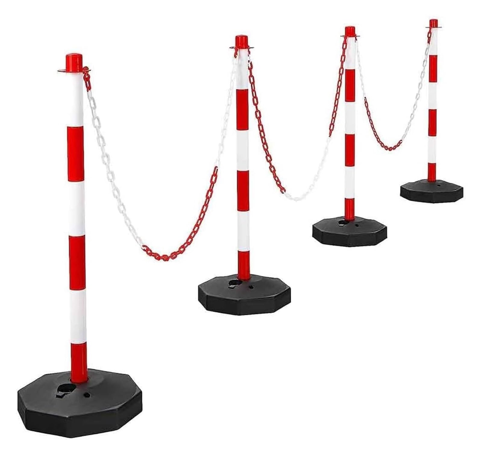 ZCXMNL Traffic Delineator Post Cone, Plastic Stanchion Set Crowd Control Stands Barrier With Link Chain And S Hooks For Parking Lot, Construction, Safety Barriers