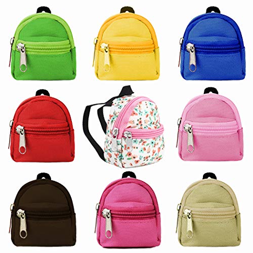 Bageek 9PCS Mochila de Muñeca Mini de Bolsa Muñecas para Mochilas Dobles para Dolls