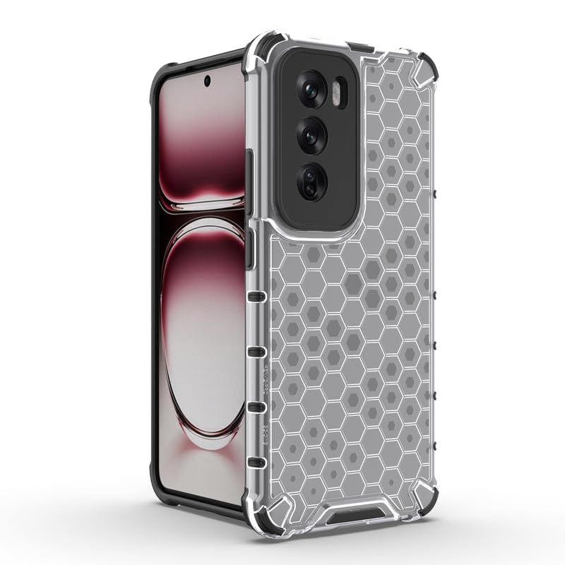 Image of Plastic Bumper Back Case Cover for Oppo Reno 12 Pro 5G (Transparent)