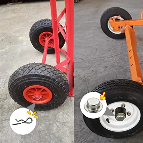 Marrteum 2 Piece Spring Steel Push On Pushnut Cap Stud 5/8 Inch Axle Pushnut Fastener With Zinc Mech Finish For Rolling Bins, Lawn Wagons And Hand Trucks #TOP3