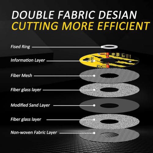 Image of Cut Off Wheels 3 Inch, 110 Pack with Mandrel Kit for Die Grinder | 3 inchx 3 /8 inch Cutting Disc with 1 /4 in Mounting Mandrel Kit, for Metal & Stainless Steel Rotary Tool Drill Attachment