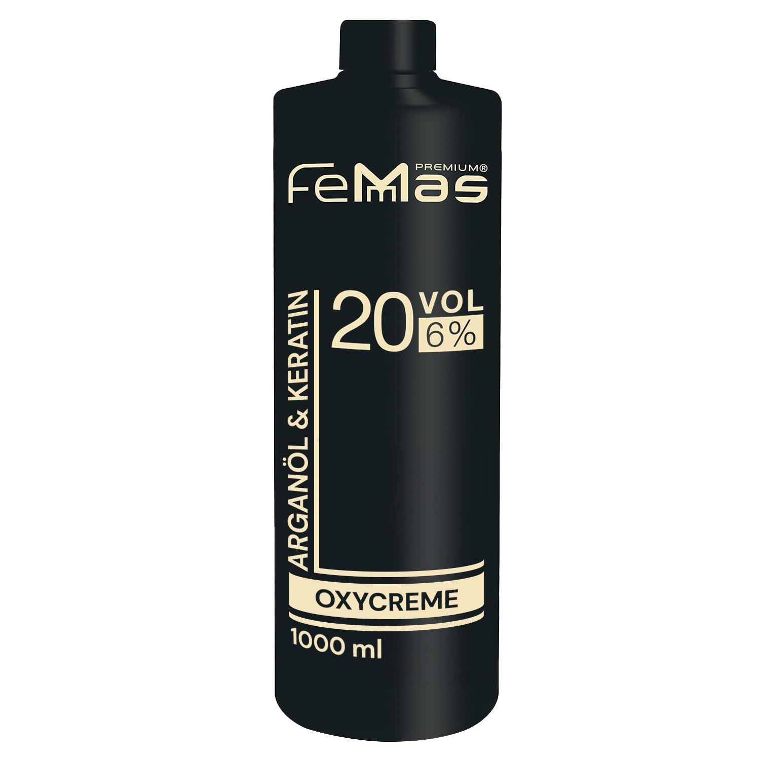 FemMas Krem oksydacyjny w 6% 1000 ml I utleniacz do farbowania i tonowania włosów I Łatwe zastosowanie i optymalne trzymanie I Rozwój równomiernych rezultatów w jakości salonowej I Hair Color