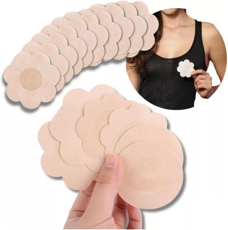 Kit 50 Adesivos Protetores de Mamilo Adesivos, Protetor de Seios e Bicos Minimalistas, Conforto, Discrição, Segurança para o Dia a Dia com Conforto e Naturalidade - Premium