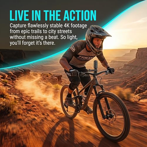 Image of JETO 4K Mini Body Camera 64GB, EIS Motorcycle POV Action Camera | 150 Wide Angle, WiFi App Live View, Magnetic Clip-On Wearable Cam with 100FT Waterproof Case