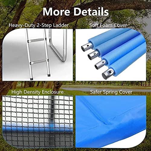 Image of Shopster GS 10 Feet Fitness Jumper Trampoline Bouncy with Safety Net (Capacity Upto 200 kgs), Cushioned Poles, Jumping with Ladder, Sturdy Frame for Kids & Adults Indoor & Outdoor Heavy Duty (10 ft)