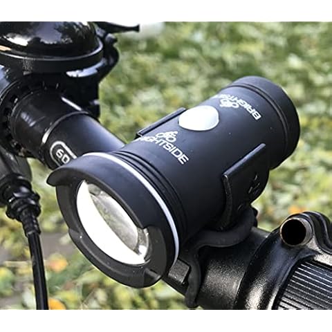 Frontside Bike Light and Bike Helmet Light. 100 Hour & 100 Lumen Rechargeable LED Lights. Fits all Tri Bars Cover