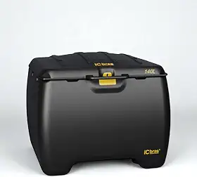 Bau de Moto 140L Traseiro Preto Universal iCbras Bauleto
