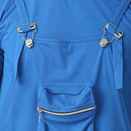 Image of Black Collection Solid Men Dungaree Style Full Sleeve T-Shirt