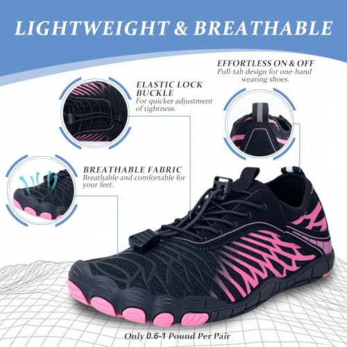 Image of Barefoot Shoes for Women & Men, Grounded Walking Hiking Barefoot Shoes, Wide Toe Box Non-Slip Water Athletic Footwear, Comfortable Vitality Barefoot Footwear, Trail Running Sneakers Unisex