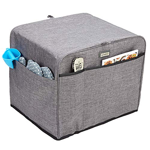 HOMEST Toaster Oven Dust Cover with Accessory Pockets Compatible with Cuisinart TOA-60 Convection Toaster Oven, Grey