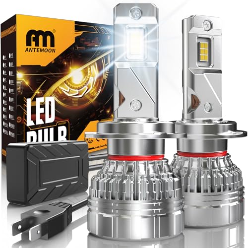 ANTEMOON Bombillas H7 LED, 110W 30000LM 800% Brillante 6500K Blanco Canbus Luces LED H7 Faros Delanteros de Coche 12V 24V Lámpara Reemplazo para Halógenos y Xenón, 2 Bombillas