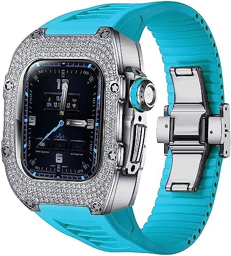 Boîtier en alliage de titane et bracelet fluoroélastomère premium pour Apple Watch 41mm