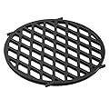 only fire Gourmet BBQ System Sear Grate Replacement for Weber 8834, Porcelain-Enameled Cast-Iron Cooking Grid for 22 1/2 inch Weber Charcoal Grills