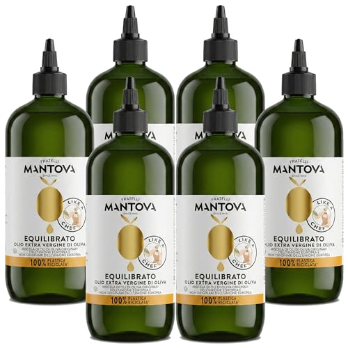 Mantova Aceite de Oliva Virgen Extra Multipack 6×500 ml – Botellas Squeezer, Dosificación Precisa, Cocina, Ensaladas, Pizza, Parrilla, Marinadas – Pack Familiar, Ahorro, Idea Regalo