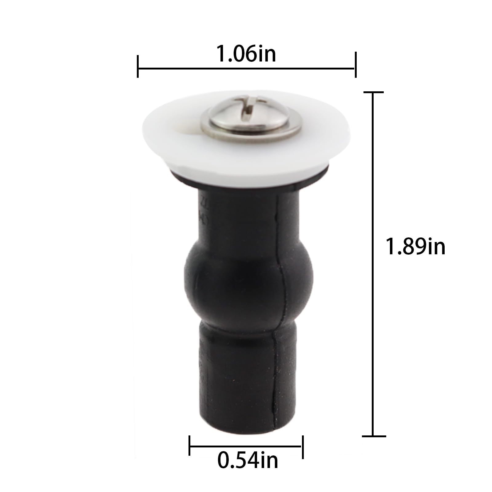 Caishun 6PCS Toilet Seat Bolt Hinge Bolt Screw 48mm Silver Bolt Lock Fixing Snap Toilet Top Mount Rubber Expansion Top Mount Replacement Part