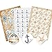 Logbuch-Verlag maritimes Sticker Set - 72 Aufkleber neutral ohne Text Anker + Muscheln + nautische Motive - Geschenkaufkleber Reise Urlaub