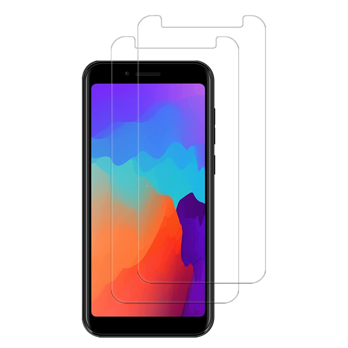 VIESUP for BLU C5L Max HD Clear Screen Protector Tempered Glass - [2Pack] 9H Hardness Case Friendly Anti-Scratch Screen Protector Protective Tempered