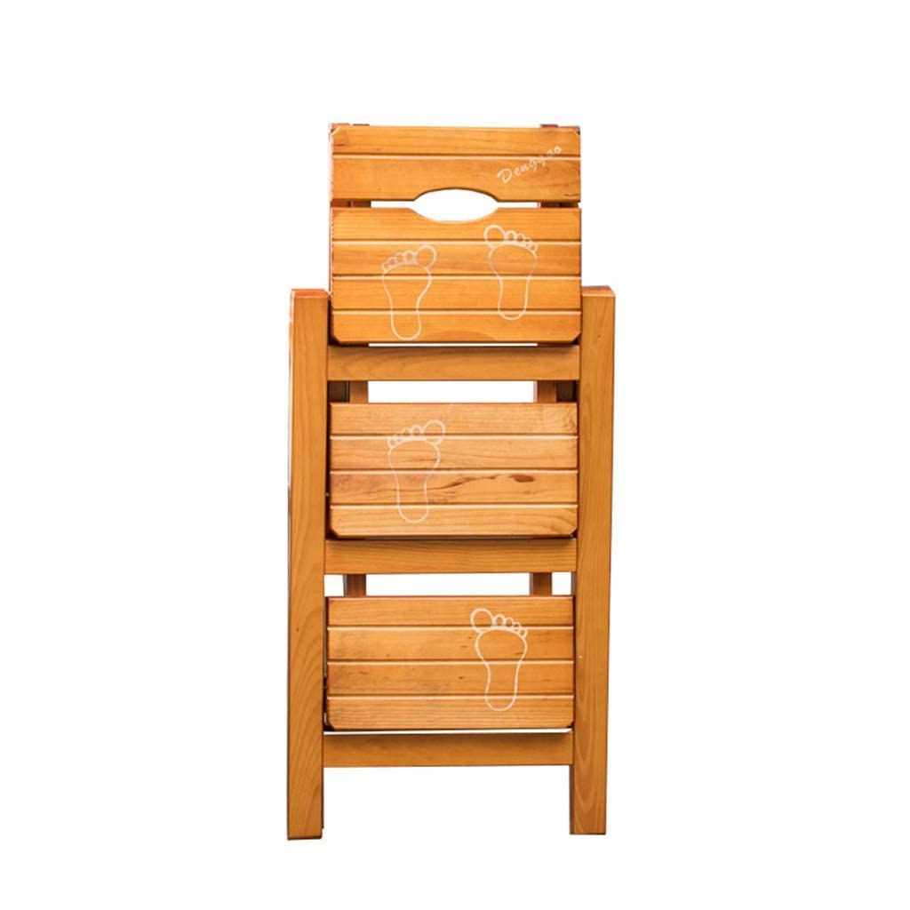 Escabeau pliant en bois à 3 marches léger et polyvalent pour votre cuisine