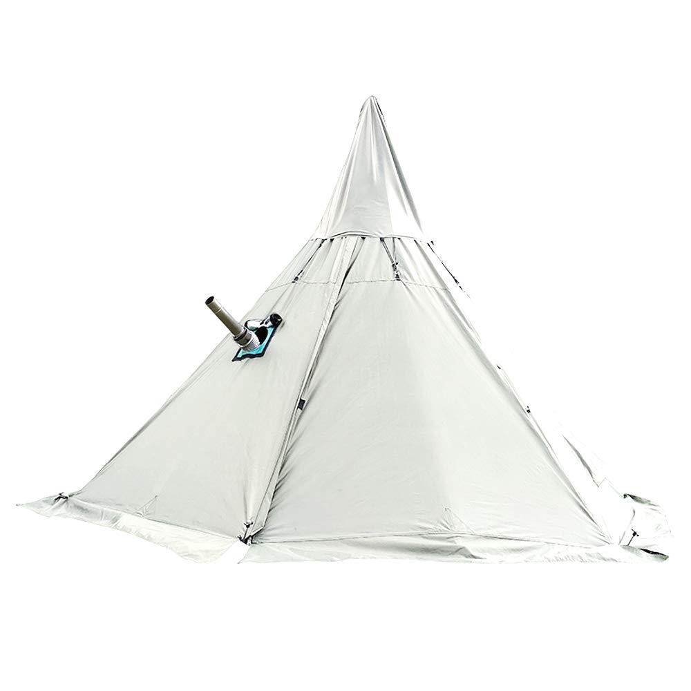 TentHome - Tienda de campaña impermeable para 4 temporadas con agujero de chimenea y tienda interior de campaña para caminatas al aire libre y trekking