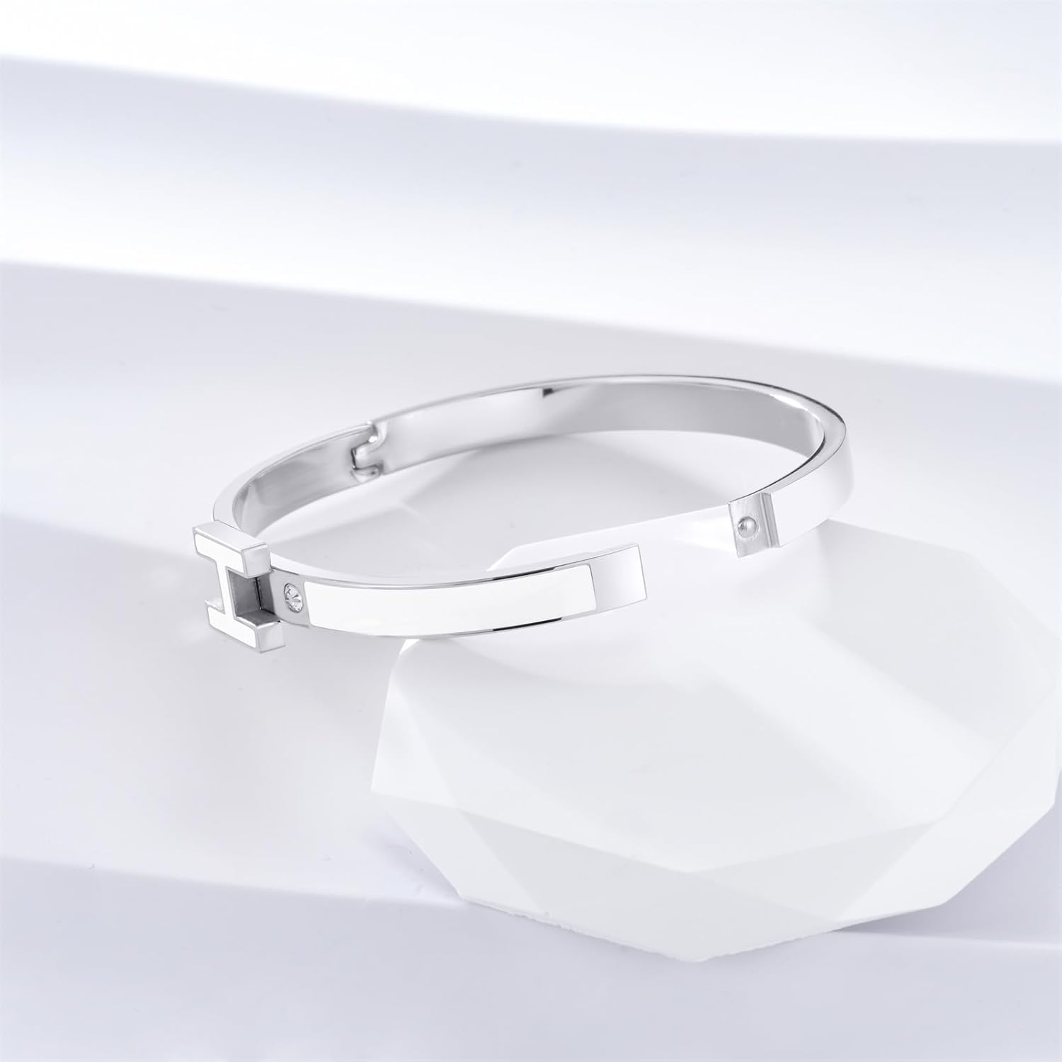 H Bracelets for Women,H Bangle Bracelets,Dainty 18K Gold Plated Bracelet,Easter Christmas Mothers Day Gifts for Womens - Image 6