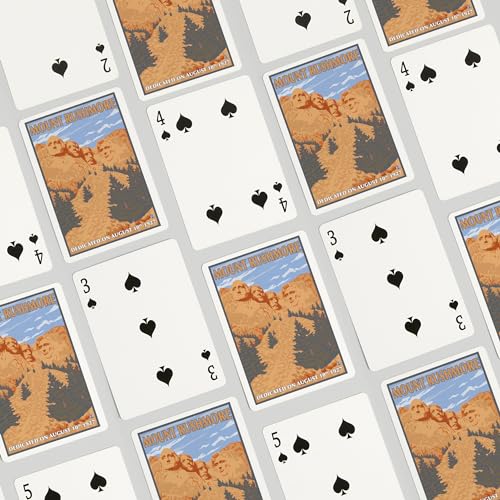 Lantern Press Mt Rushmore Memorial, Juego de 52 Cartas miniatura 4