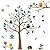 Timber Artbox Cheerful Nursery Wall Decals with Owls & Tree - Best Décor for Kids Room, Nursery & Playroom