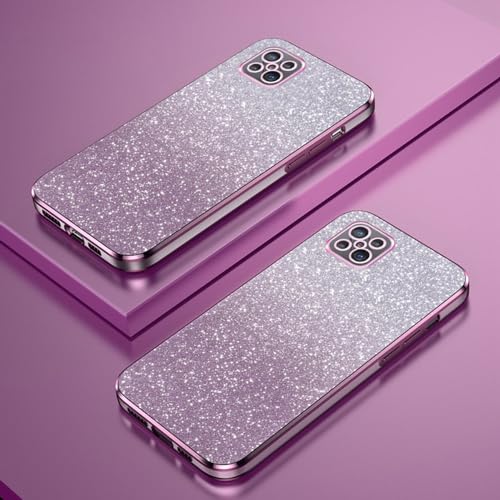 Custodia Telefono Trasparente Compatibile con Oppo Reno 4Z 5G Cover Cornice Elettroplaccata Gradiente Glitter Protettiva Sottile TPU