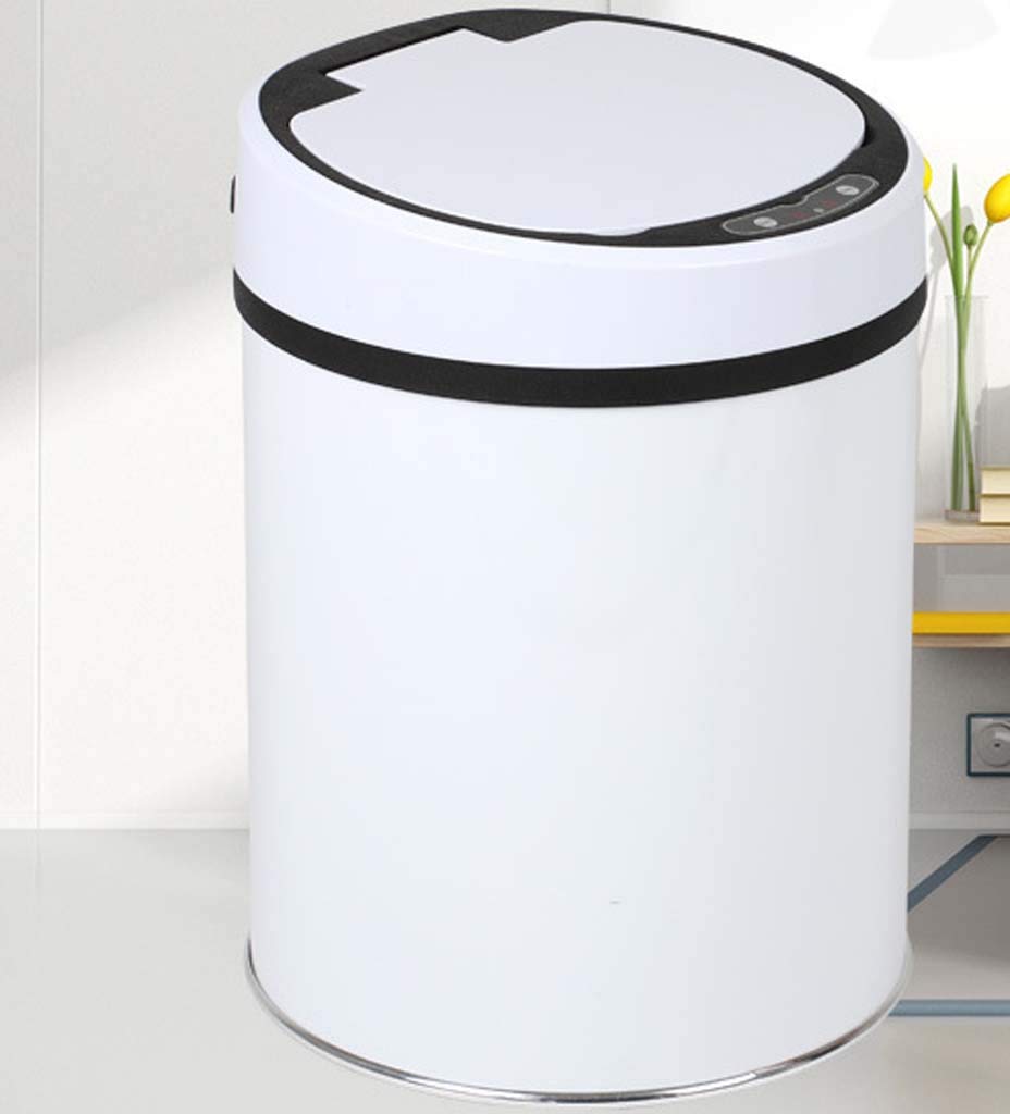 Poubelle à induction en inox 6L 12L pour un salon moderne sans contact