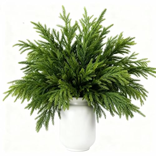 12 Pcs Real Touch Norfolk Pine Stems 18', Greenery Artificial Realistic Pine Branches for Table...